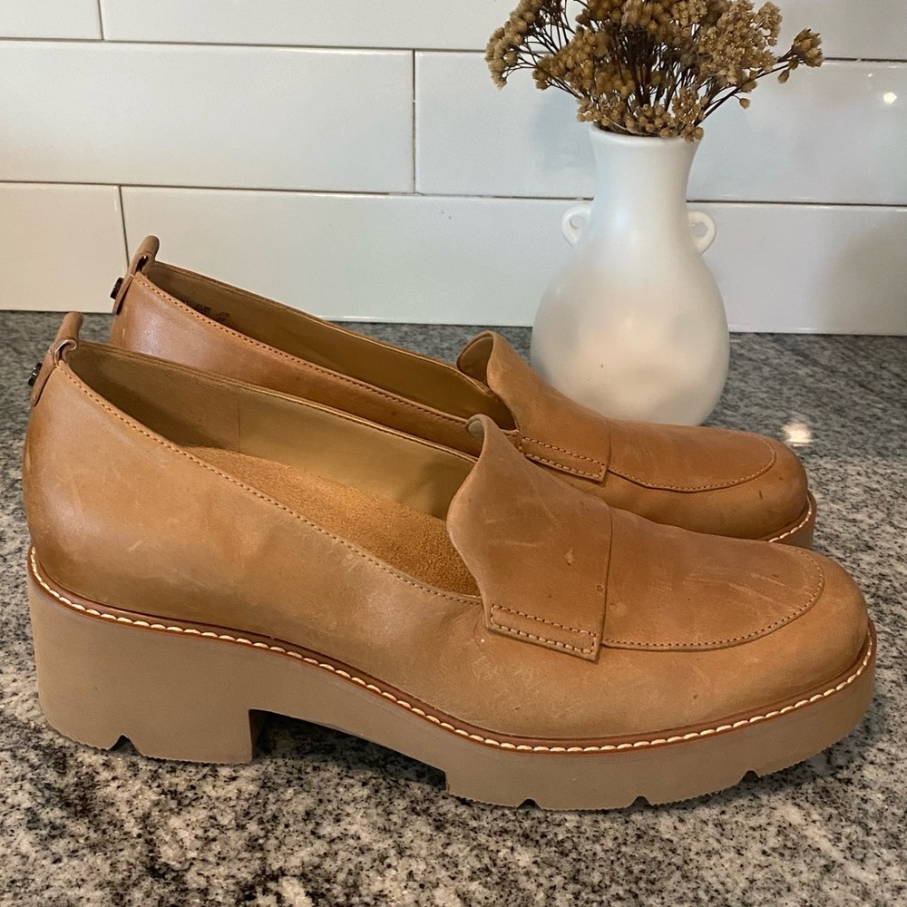 Naturalizer Womens Darry Terracotta Heels wedge Size 8 wide great condition